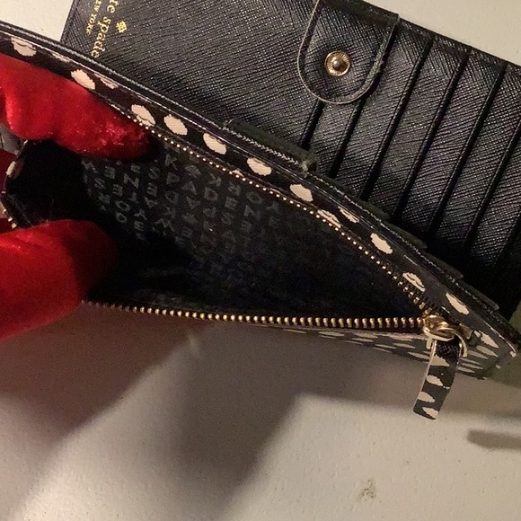 Kate Spade Black and White Polka Dot Wallet - Picture 4 of 10